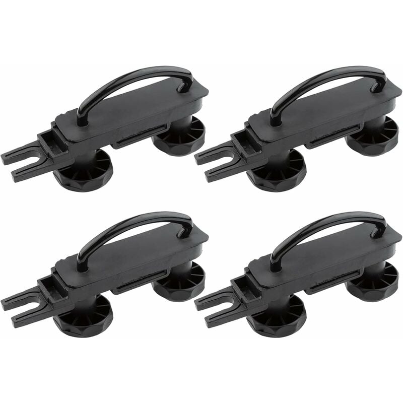 pcs Universal Roof Box U-Shaped Mounting Brackets Inner Width with 8 Lock Nuts - Image 1