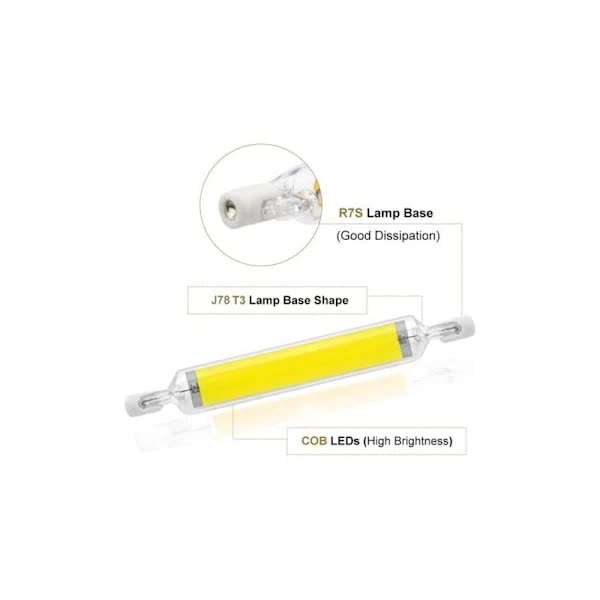 [XJ] Package R7S 10W 78mm Dimmable LED Bulb Cool White 6000K 100W Halogen J78 Replacement Double Ended R7S Base Tube 360 Degree Beam Angle - Image 4