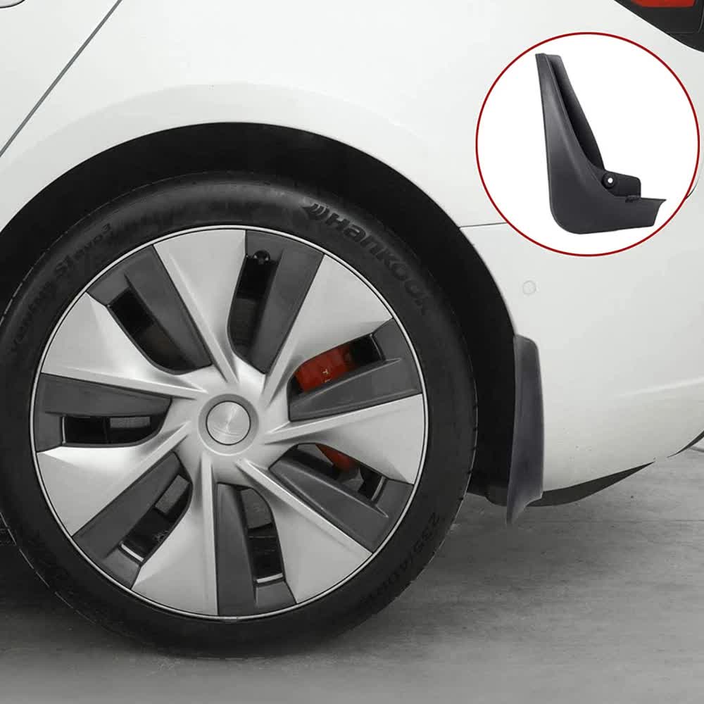 pcs Mudguards for Tesla Model 3 Front Rear Mudguard Fender Kit White Model 3_tfrf White Model 3 - Image 7