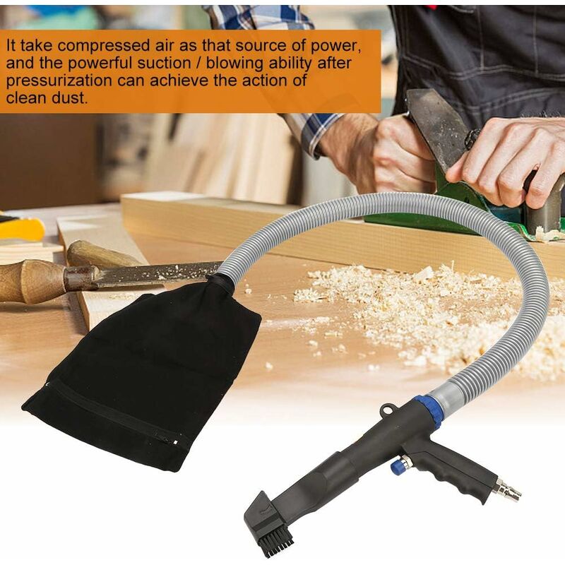 Air Blower Vacuum Gun Pneumatic Vacuum Kit - Dual Function Blower Vacuum Gun, Air Suction Blower Vacuum Gun, Including Bags, Tubes and Accessories - Image 2