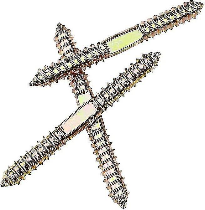 10pcs Double Head Wood Screws Plated Self Tapping 78mm*8mm For Furniture Fastening Woodworking Coupling - Image 1