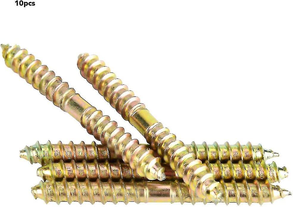 10pcs Double Head Wood Screws Plated Self Tapping 78mm*8mm For Furniture Fastening Woodworking Coupling - Image 2