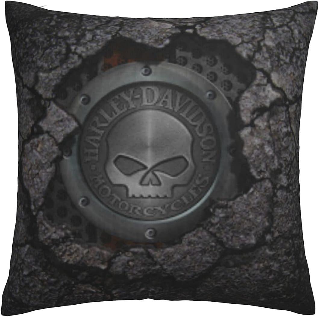 Decorative Pillowcase Harley Davidson Warm and Soft Pillowcase for Decorative Pillowcases in Bed Sofa Outdoor Cushion (H-400) - Image 1