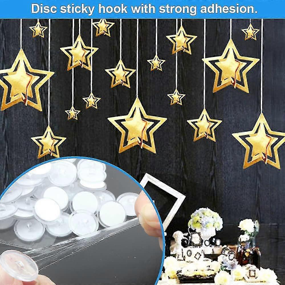 50 pcs Ceiling Hook Self-Adhesive Hook 20mm Plastic Hook Without Drilling Hook Ceiling Fixation Self-Adhesive Wall Hook Ceiling Suspension Hook Shibaod_max - Image 3