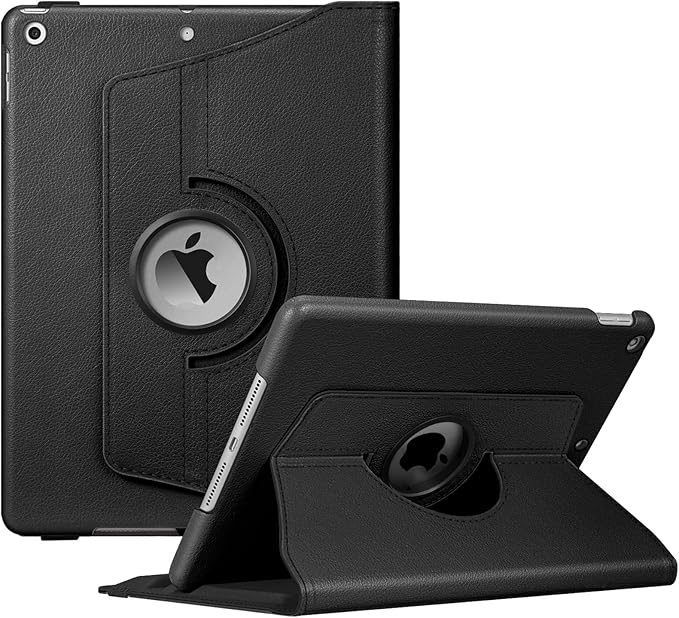 Fintie Rotating Case for iPad 9th Gen (2021) / 8th Gen (2020) / 7th Gen (2019) 10.2 inch - 360 Degree Auto Wake/Sleep, Black - Image 1