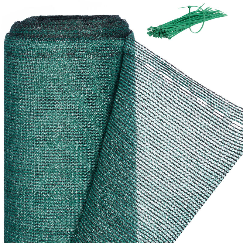 Fence fabric, privacy screen for garden fences & balcony railings, HDPE fabric, UV-stabilized, weatherproof, 1x5m, green - Image 1