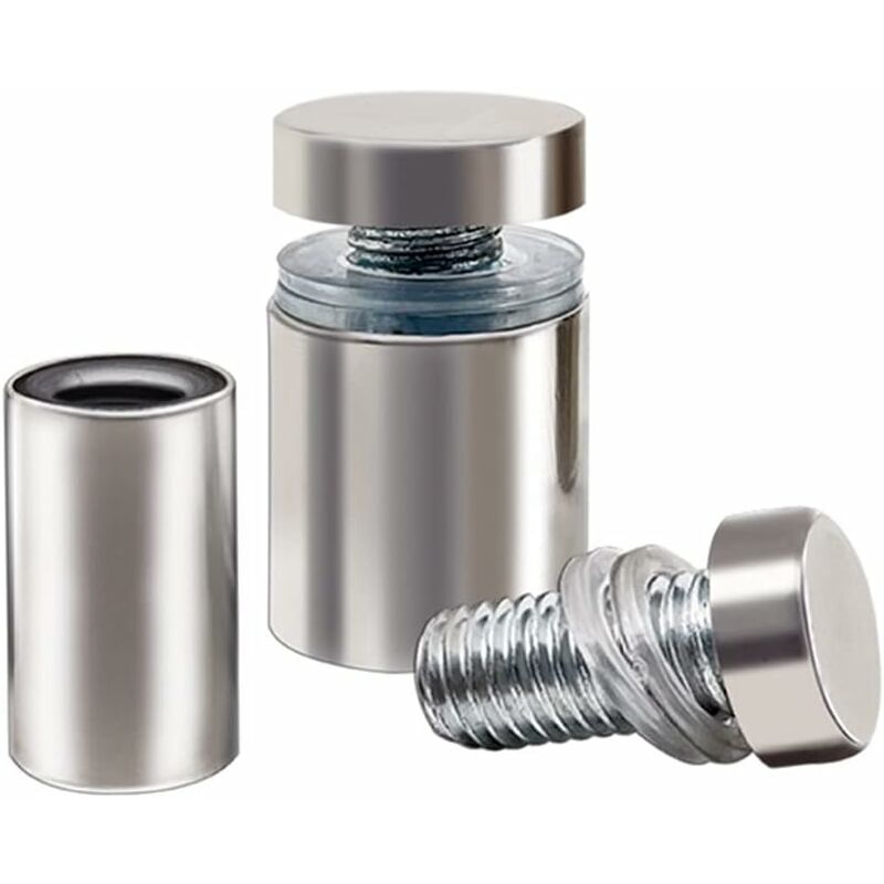 20x Spacer Screws, Glass Advertising Axis Spacer Bolt Fix Glass Advertising Spacer, Stainless Steel, 12X40mm, with Screw Mounting Accessories - Image 3