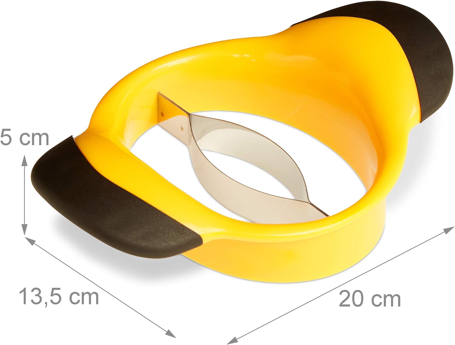 Mango Slicer, Split & Core Mangoes, Non-Slip Handles, Stainless Steel Blade, Slicer, Black-Yellow_yux - Image 4