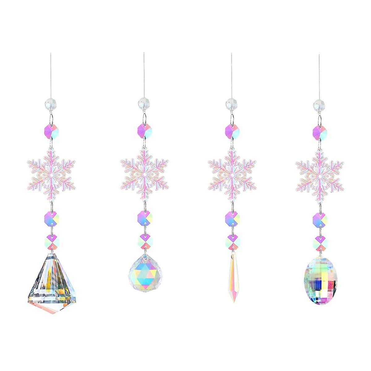 Sun Catcher Indoor Window Snowflakes Hanging Crystal Sun Catcher Prism Ball Rainbow Sun Catcher Snow - Image 1