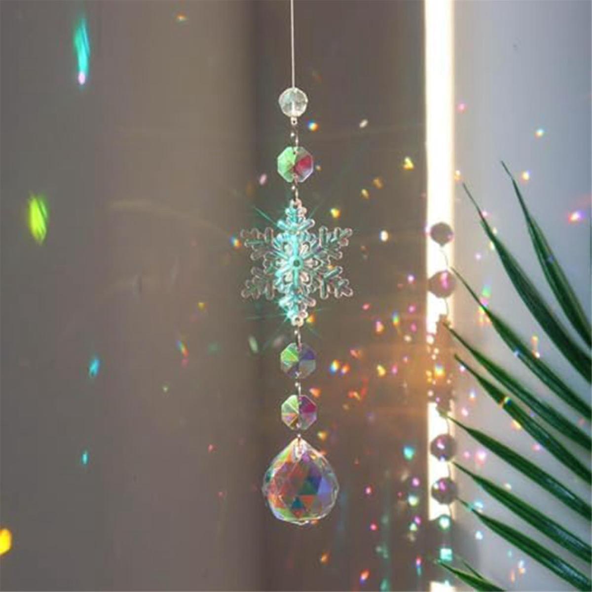 Sun Catcher Indoor Window Snowflakes Hanging Crystal Sun Catcher Prism Ball Rainbow Sun Catcher Snow - Image 2