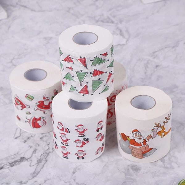rolls of Christmas themed toilet paper for home, office or restroom - Image 2