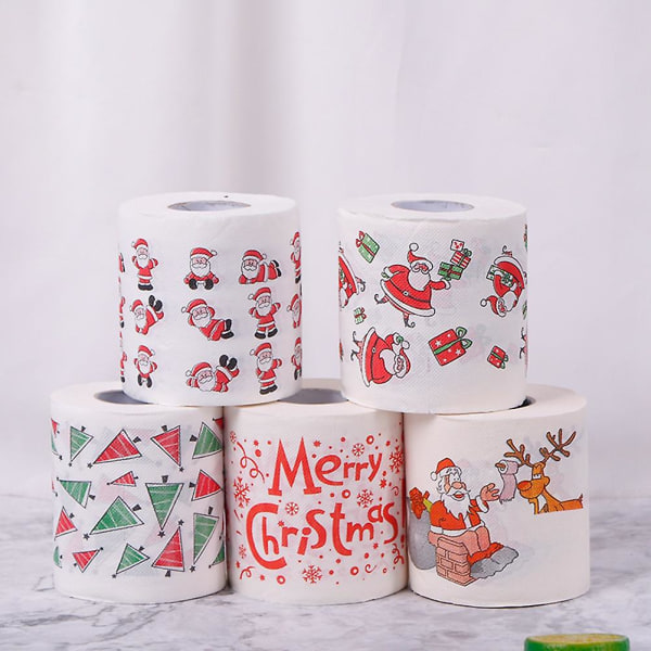 rolls of Christmas themed toilet paper for home, office or restroom - Image 4