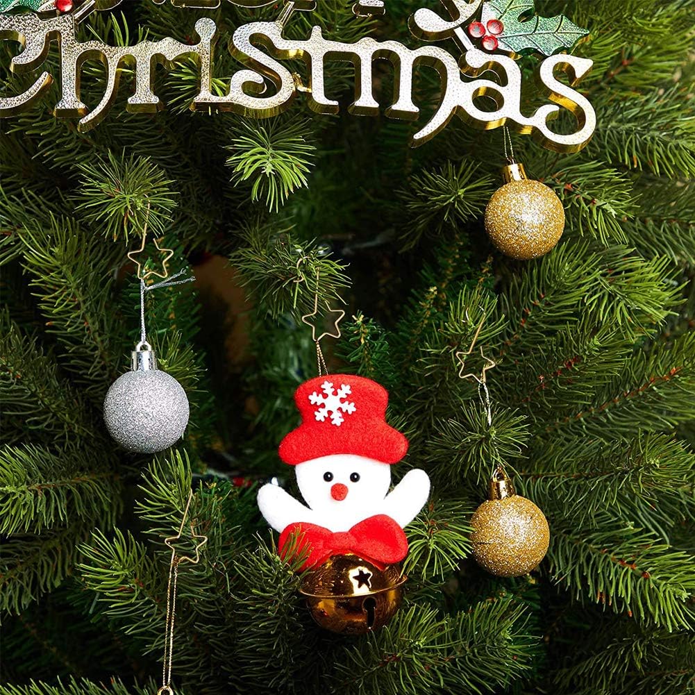 100 Christmas tree baubles hooks for decoration - Gold star - Image 4