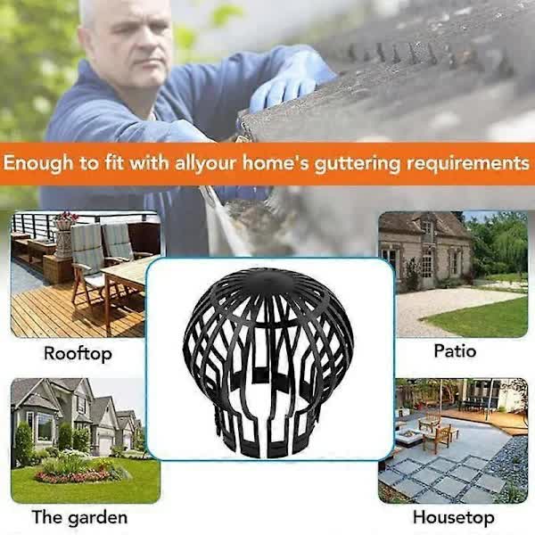 Set of 4 downpipe covers, gutter covers 145 x 11 cm - Brand - Black - Image 2