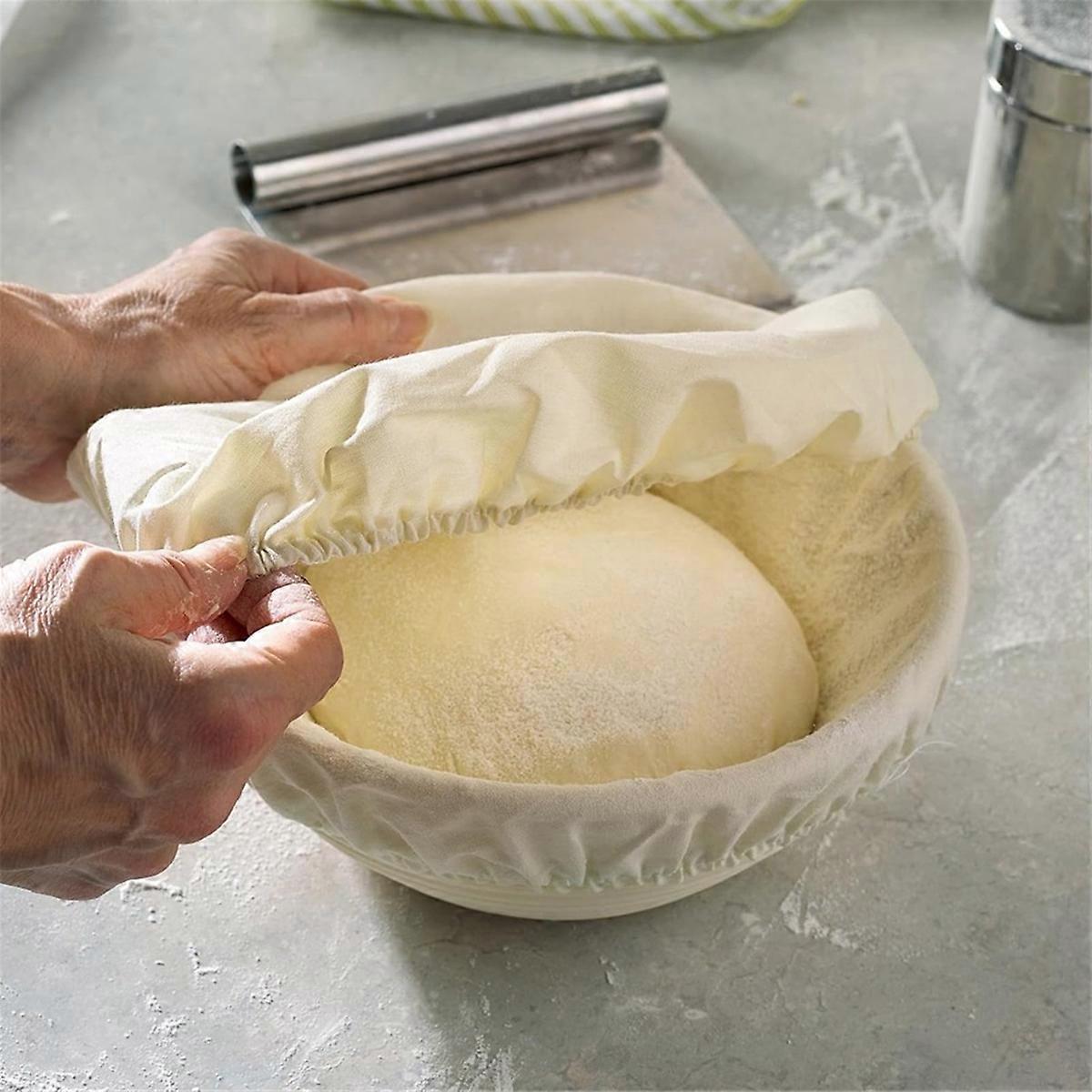 Dough Protection Basket Round Handmade Rattan Basket, 23x8cm_tfrf - Image 4