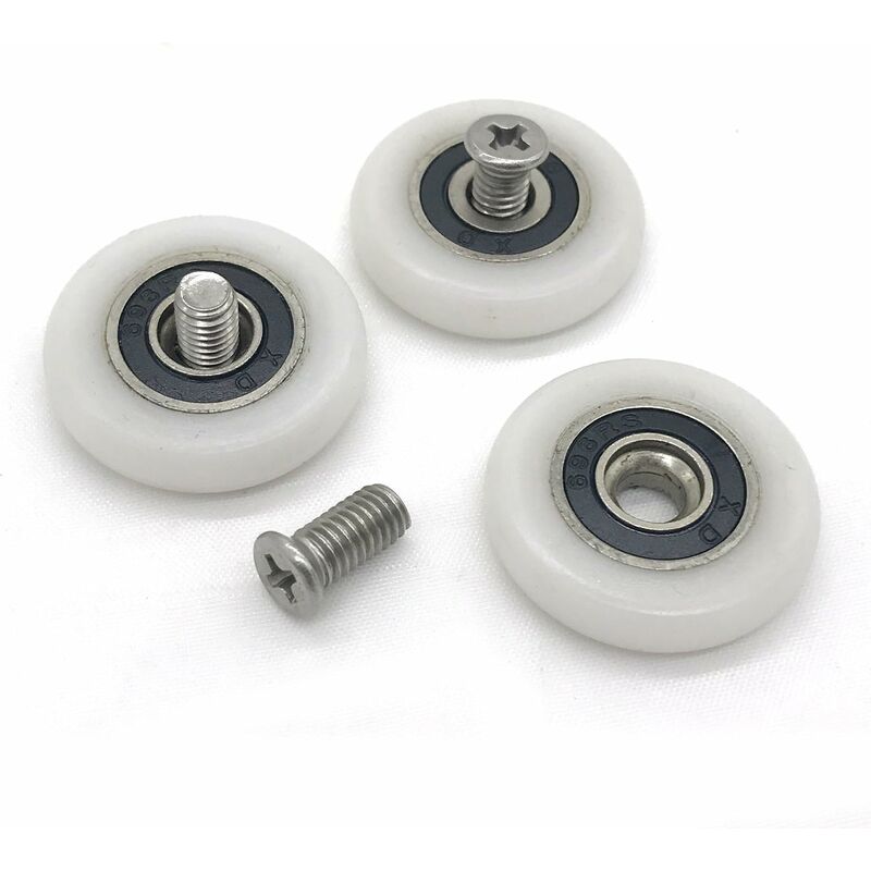 Set of 8 Replacement Shower Door Rollers Wheels 23mm Diameter - Image 4