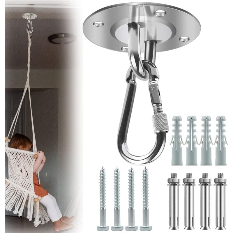 Stainless Steel Ceiling Mount, 500kg Capacity, 180° Rotation, Suspension - Image 1