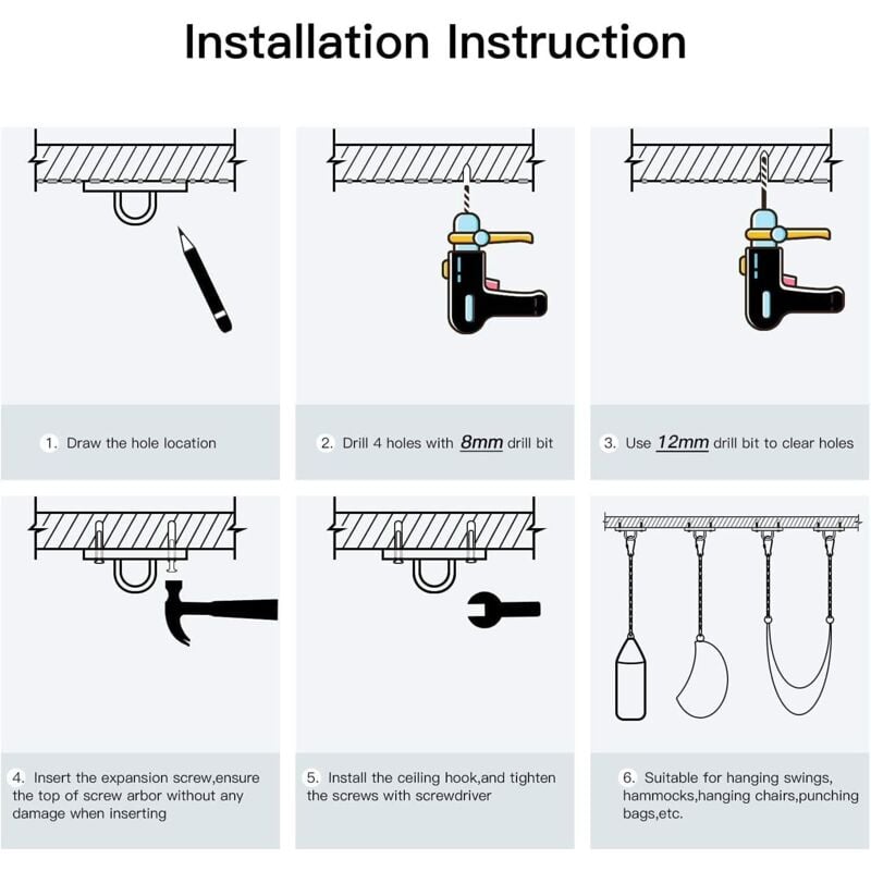 Stainless Steel Ceiling Mount, 500kg Capacity, 180° Rotation, Suspension - Image 3