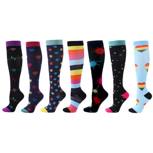 Pairs Compression Socks for Women and Men 15-20 mmHg Gradual Support Knee High Socks for Nurses, Athletes, Medical Use - Image 1