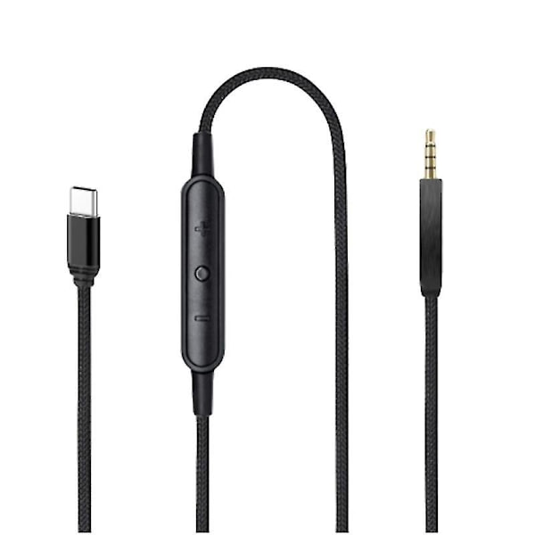 USB-C to 2.5mm Male Cable for QC25/QC35/QC35II/QC45 Headphones with Microphone - Image 1