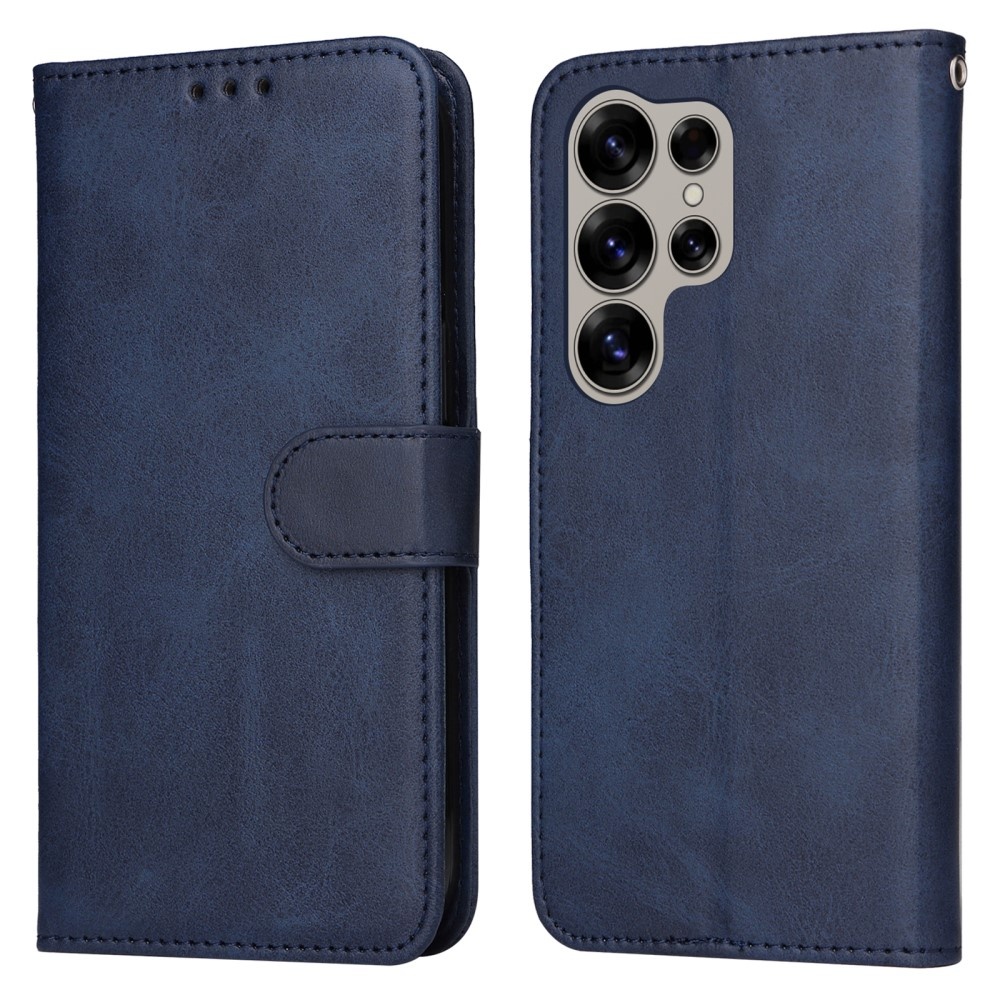 SKALO Samsung S25 Ultra PU Leather Wallet Case - Multiple Colors Blue_max Blue - Image 2