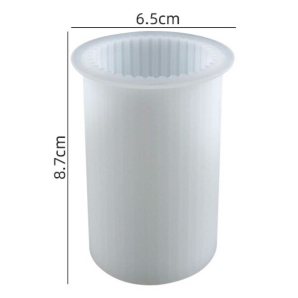 Halloween Deals DIY Silicone Candle Mold Ribbed Candle White White - Image 4