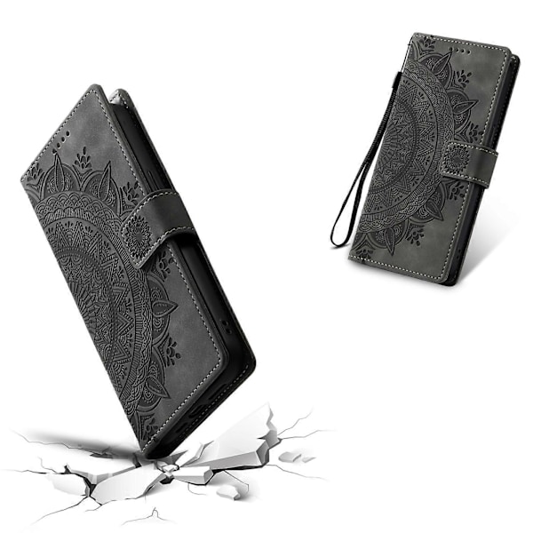 For iPhone 14 Pro Case Embossed Totem Skin Feel Wallet Leather Phone Case_yux - Image 5