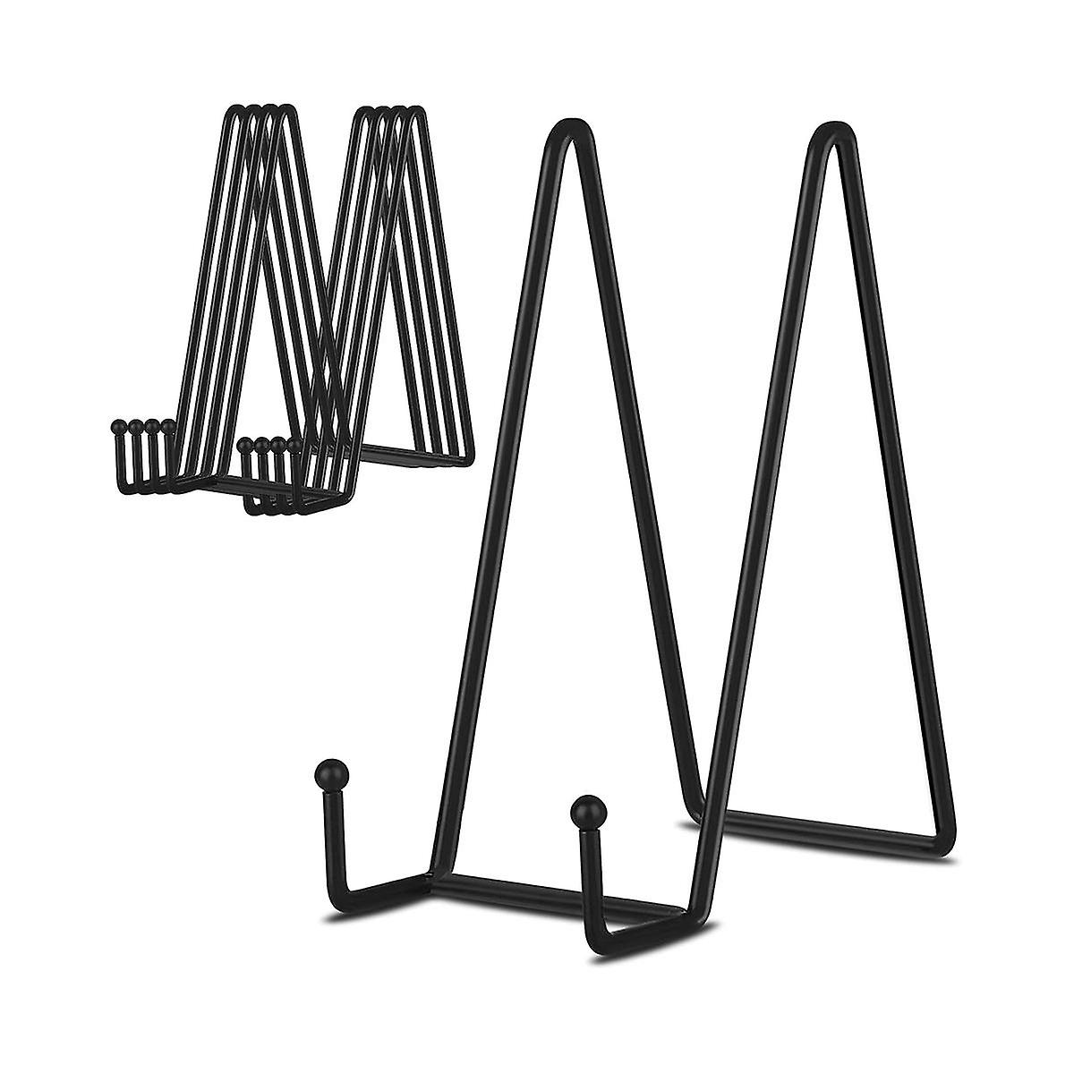 {CA} 8 inch black metal plate stand plate holder for picture, decorative plate, book - Image 1
