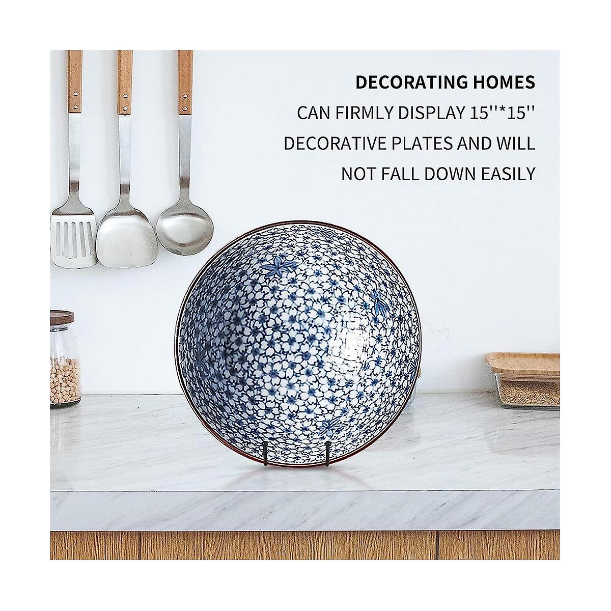 {CA} 8 inch black metal plate stand plate holder for picture, decorative plate, book - Image 4