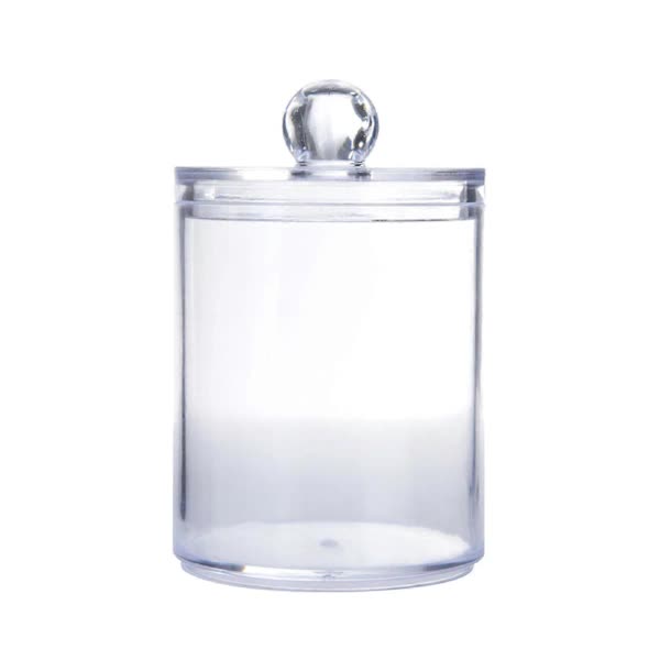 Sophisticated Crystal Glass Apothecary Jars for Bathroom Accessories, Clear Glass Container with Removable Lids for Vanity Organizers, Decora - Image 2