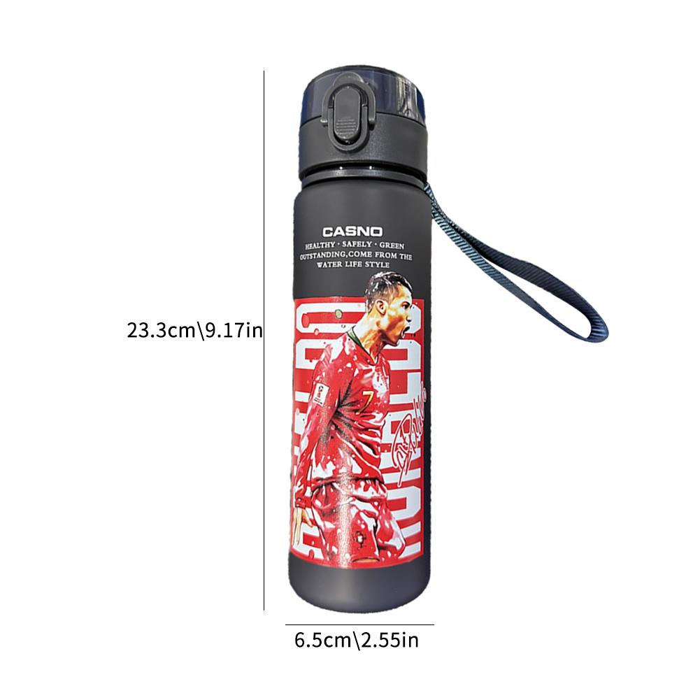 Ronaldo Sport Water Bottle with Blender Ball - BPA-Free Protein Shaker Cup B 560ml - Image 2