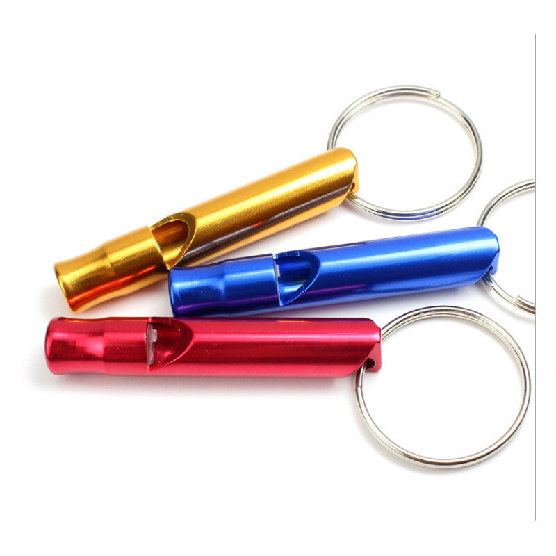 5-pack Aluminum First Aid Whistle with Keychain for Sports Referees, Hiking, Camping, Climbing - Image 3