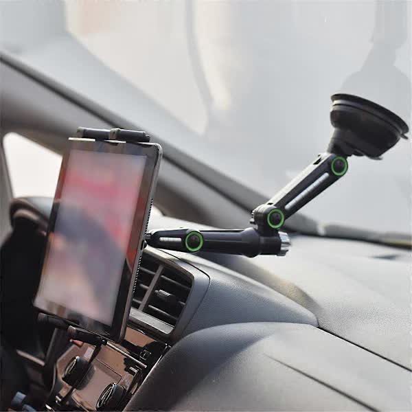 Car Tablet Holder Long Arm Suction Cup Mount for Pro Air 4-13 inch for Tablet SUV Truck Windshield Window Black - Image 1
