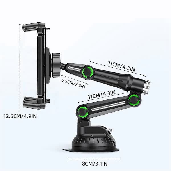 Car Tablet Holder Long Arm Suction Cup Mount for Pro Air 4-13 inch for Tablet SUV Truck Windshield Window Black - Image 4