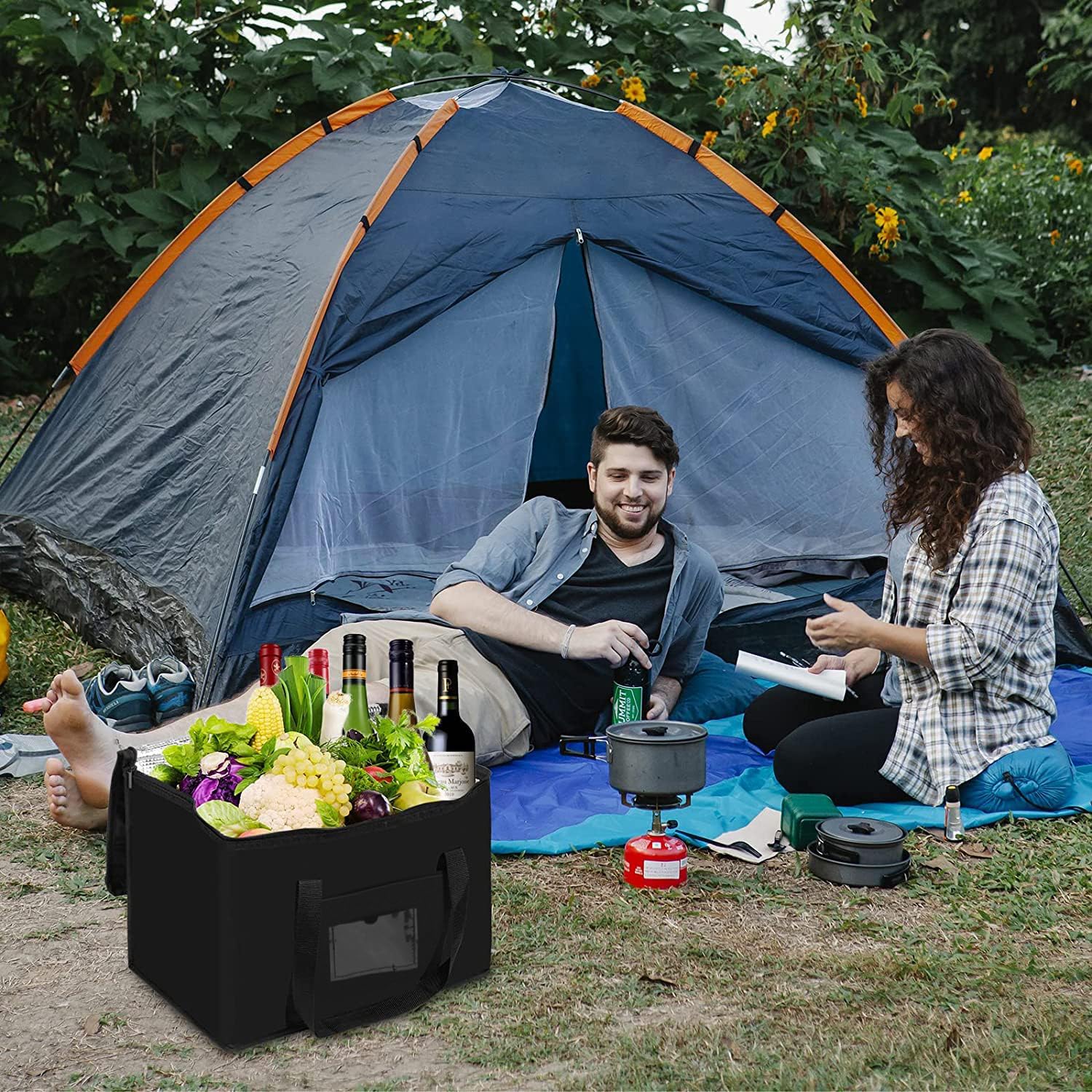 Soft Cooler Bag, 40L Large Cooler Bag, Grocery Bags, Picnic Bag, Thermal Food Delivery Bag, Insulated Bag, Cooler Bag - Image 6