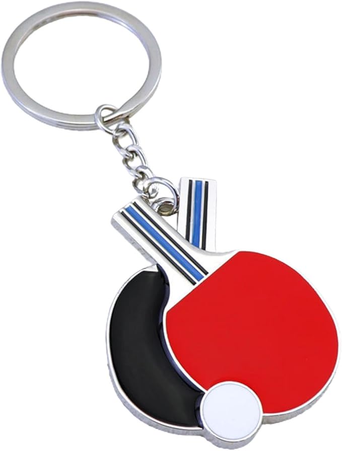 Table Tennis Racket Keychain - Sports Keychain Table Tennis Racket Bag Ornament | Table Tennis Key Holder Keychain - Image 1