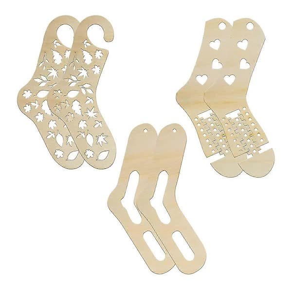 pcs Wooden Sock Blockers for Knitting, Adjustable Sock Blockers for Knitting Blockers Knitting Crochet S - Image 1