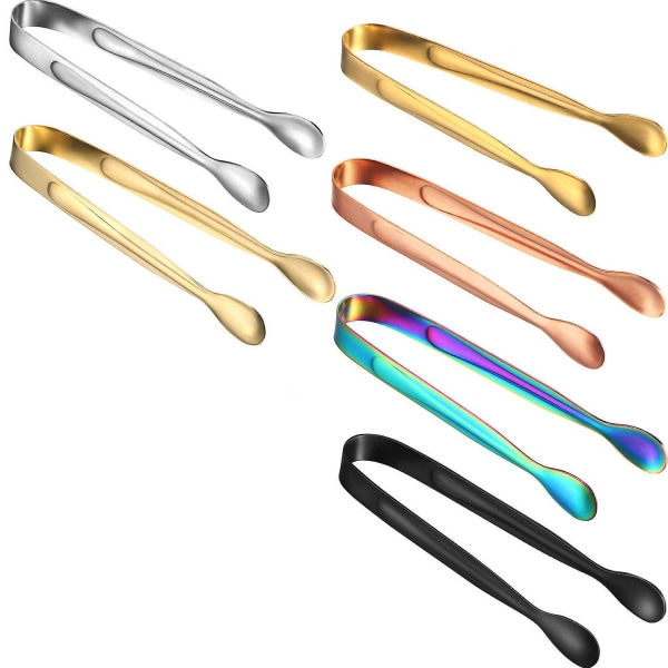 Sugar Clips, Candy Clips 6 pcs Multicolor Stainless Steel Ice Stick for Party Wedding Gifts Salad Bar and Kitchen - Image 3