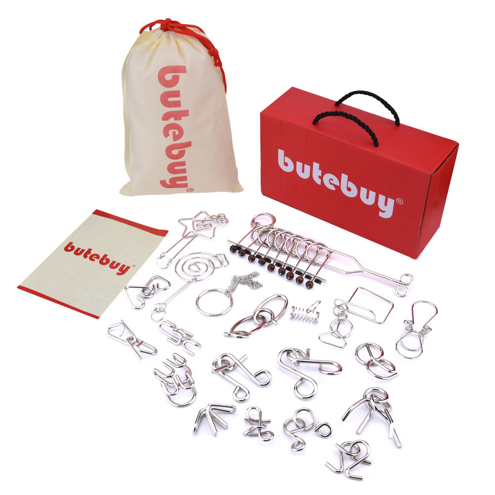 20-pack Metal Wire Puzzle Set IQ Puzzle Brain Training Toys Wire Puzzle - Image 2