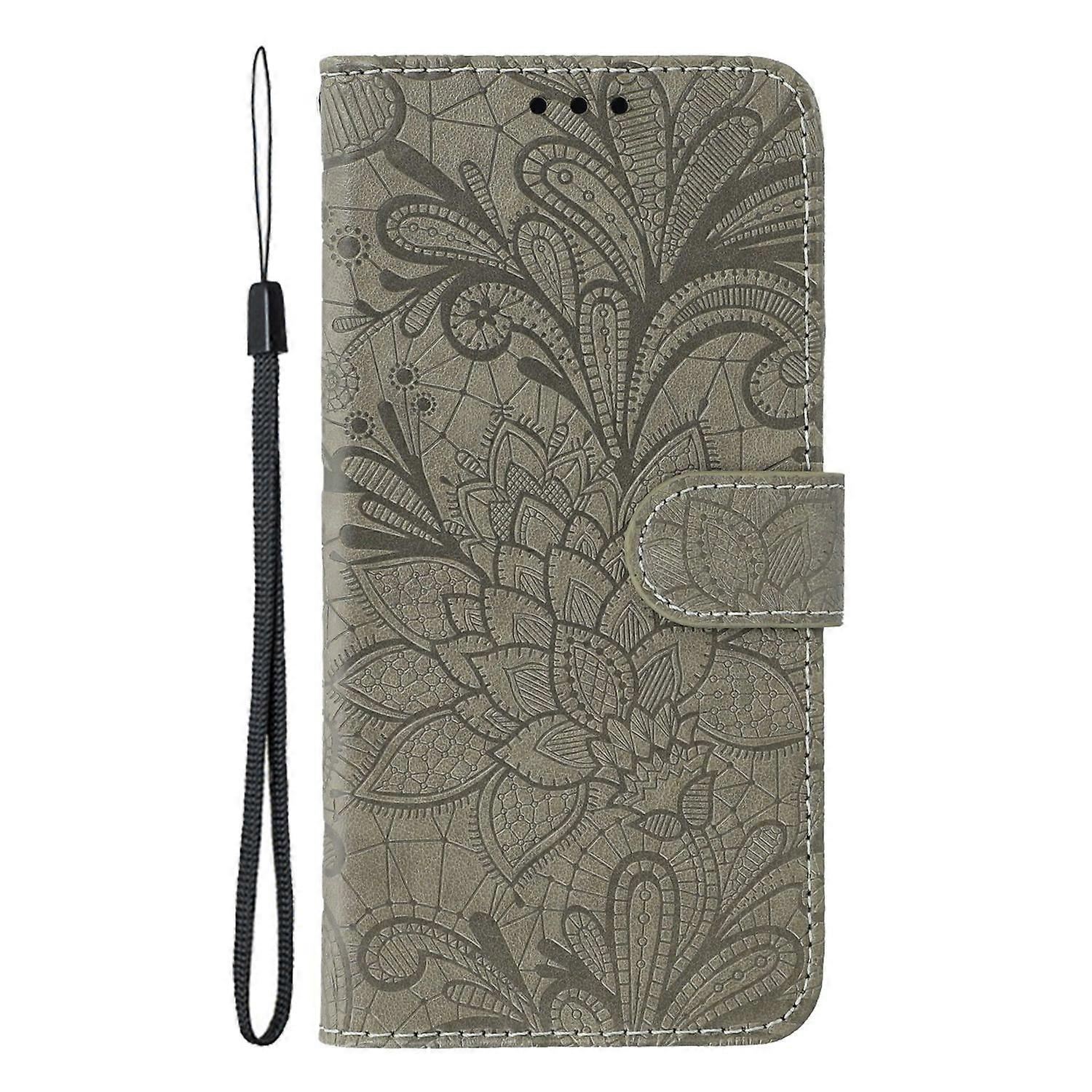 Case for iPhone 16e Lace Flowers PU Leather Flip Wallet Case - Image 4