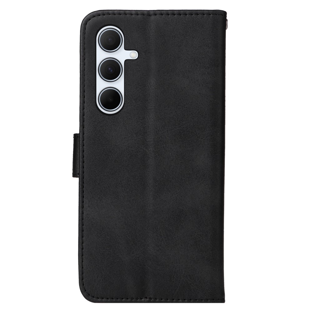 SKALO Samsung A56 5G PU Leather Wallet Case - Multiple Colors Black_max Black - Image 8