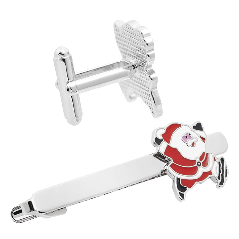 pcs Stylish Christmas Tie Clip Christmas Winter Santa Tie Clip Wedding Bar Buckle—yux - Image 2