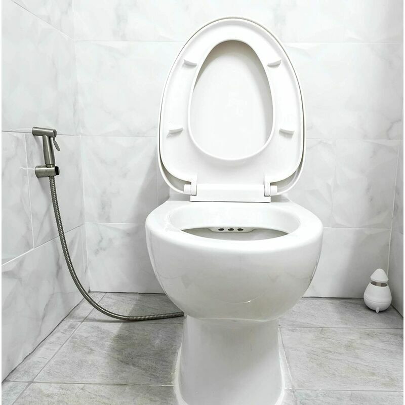 Toilet Bidet Kit with Shower Head - Handheld Bidet Sprayer - Toilet Shower Head with Hose + Stainless Steel Holder + 2 Seals..DEBUNS - Image 3