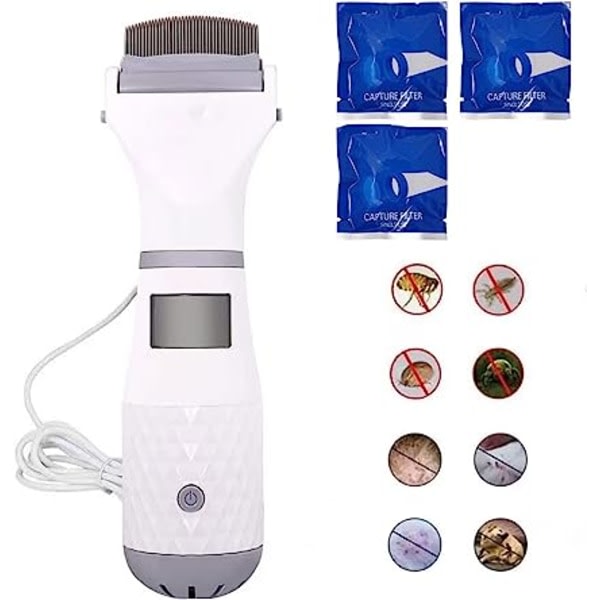 Electric Lice Comb, Vacuum Cleaner with Three Filters for Kids and Pets, Professional Lice Cleaning Tool - Image 1