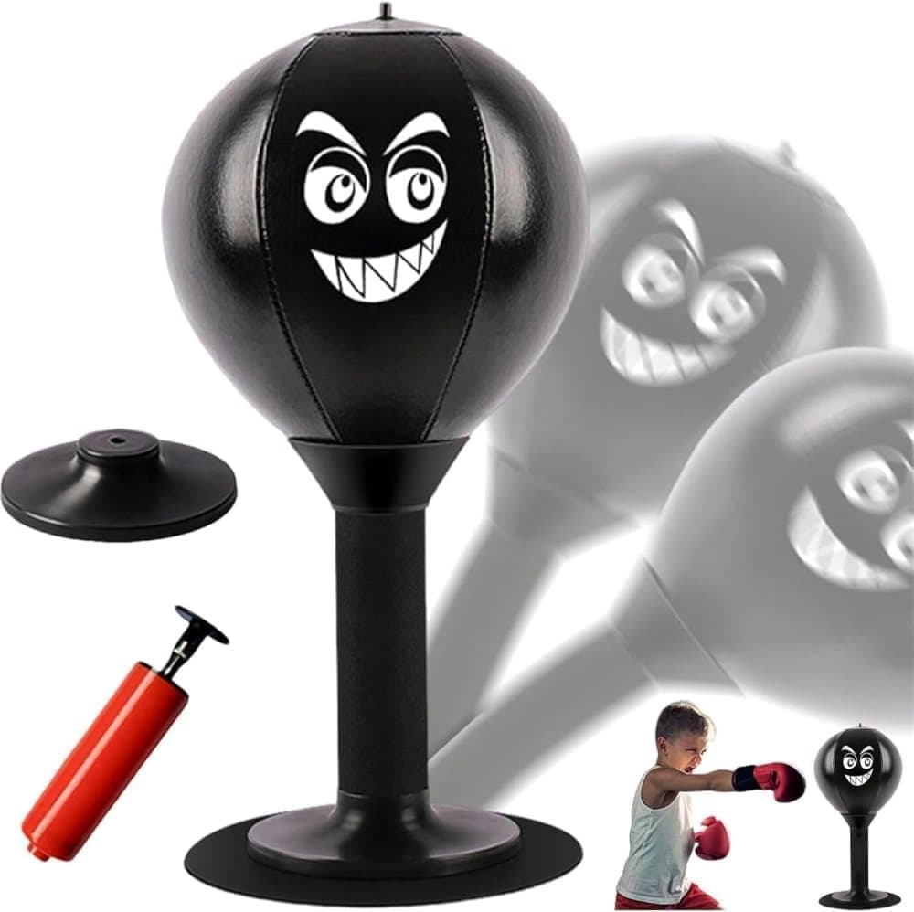 Boxing Ball for Desk - Stress Reducing Boxing Ball with Suction Cup, Stress Ball for Office, Workplace & Home, Perfect Gift Idea - Image 1