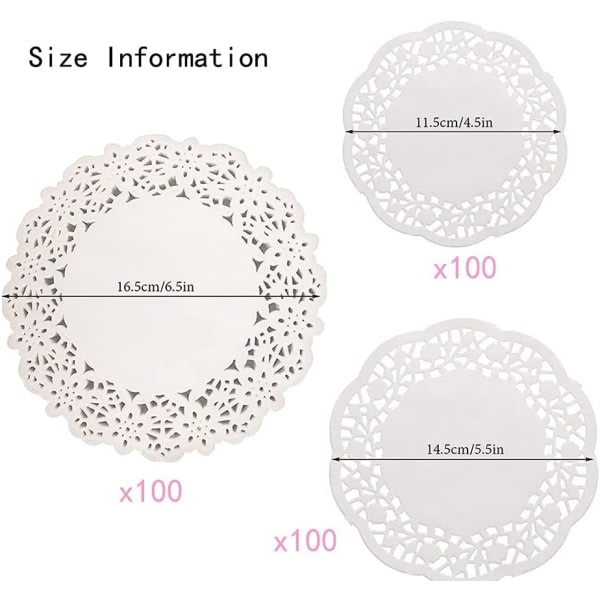 300 Sheets White Lace Paper, Cake Paper (White) - Image 2