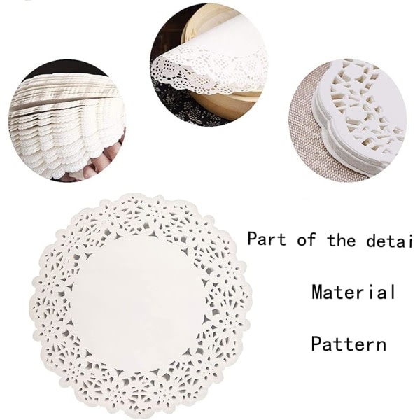 300 Sheets White Lace Paper, Cake Paper (White) - Image 3