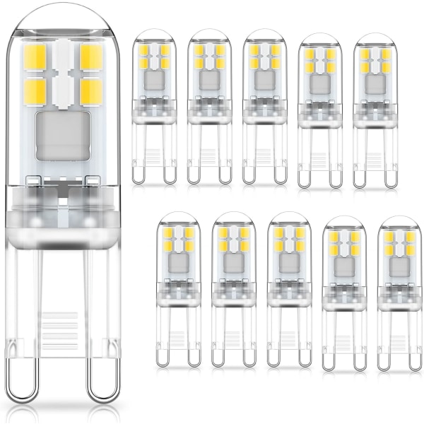 G9 LED bulbs 1.5W equivalent to 20W halogen cool white light 6000K, AC 220-240V, non-dimmable, mini bulb, flicker-free, 10-pack_max - Image 1