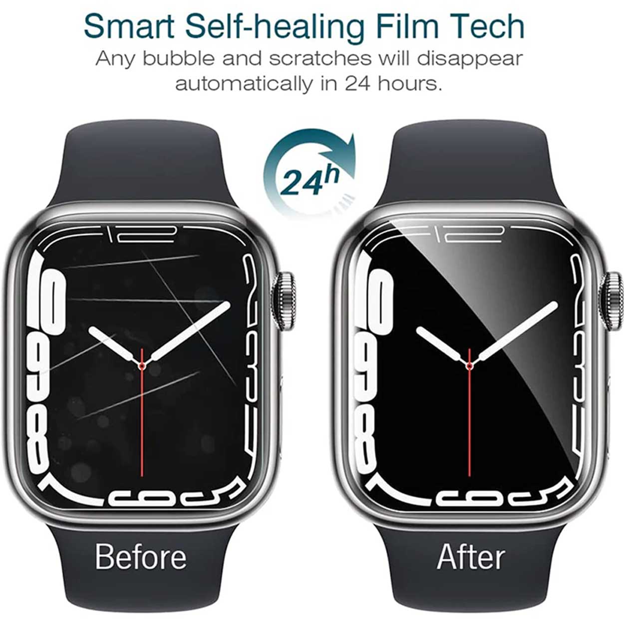 3-pack Screen Protector for Apple Watch 1/2/3 42mm - Full Coverage Transparent - Image 3
