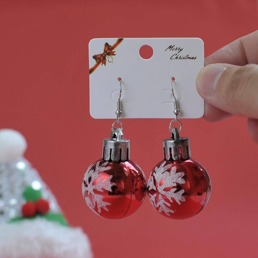 Earrings Christmas Balls Red - Christmas Red Red Red - Image 4
